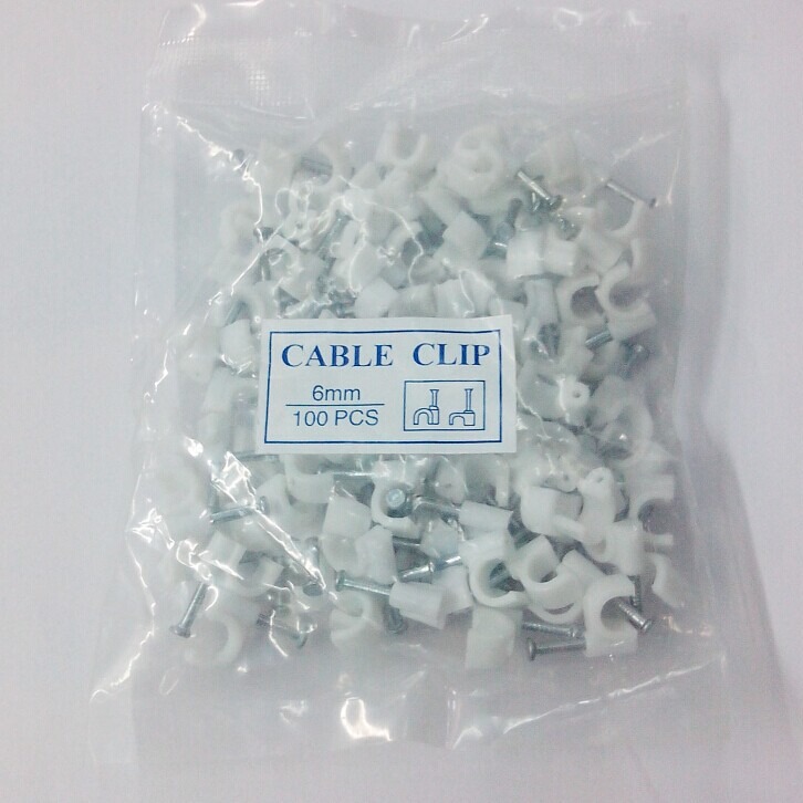6mm网线墙钉钢钉 网线线扣/线钉/钉线卡/钢钉线卡6mm/卡钉100个/