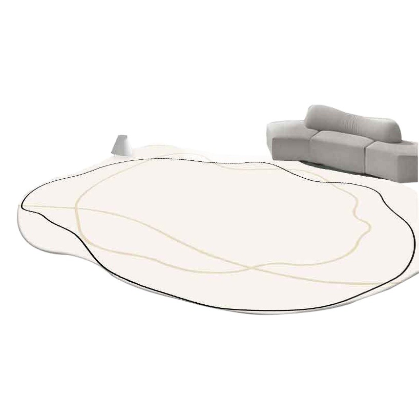Estilo nórdico irregular alfombra de terciopelo de cristal sala de estar sofá mesa de café alfombra de piso estudio tocador estera antideslizante