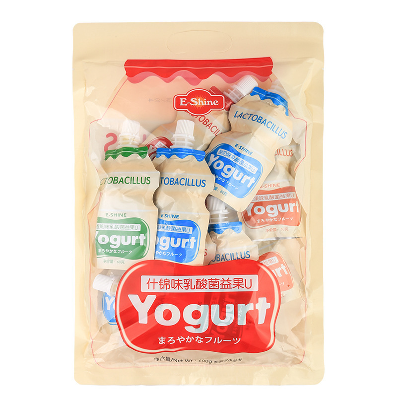 Yisha Lactic Acid Bacteria Fruit U Assorted Flavor 10 Pieces Independent Packaging Sucking Pudding Jelly Children's Snack