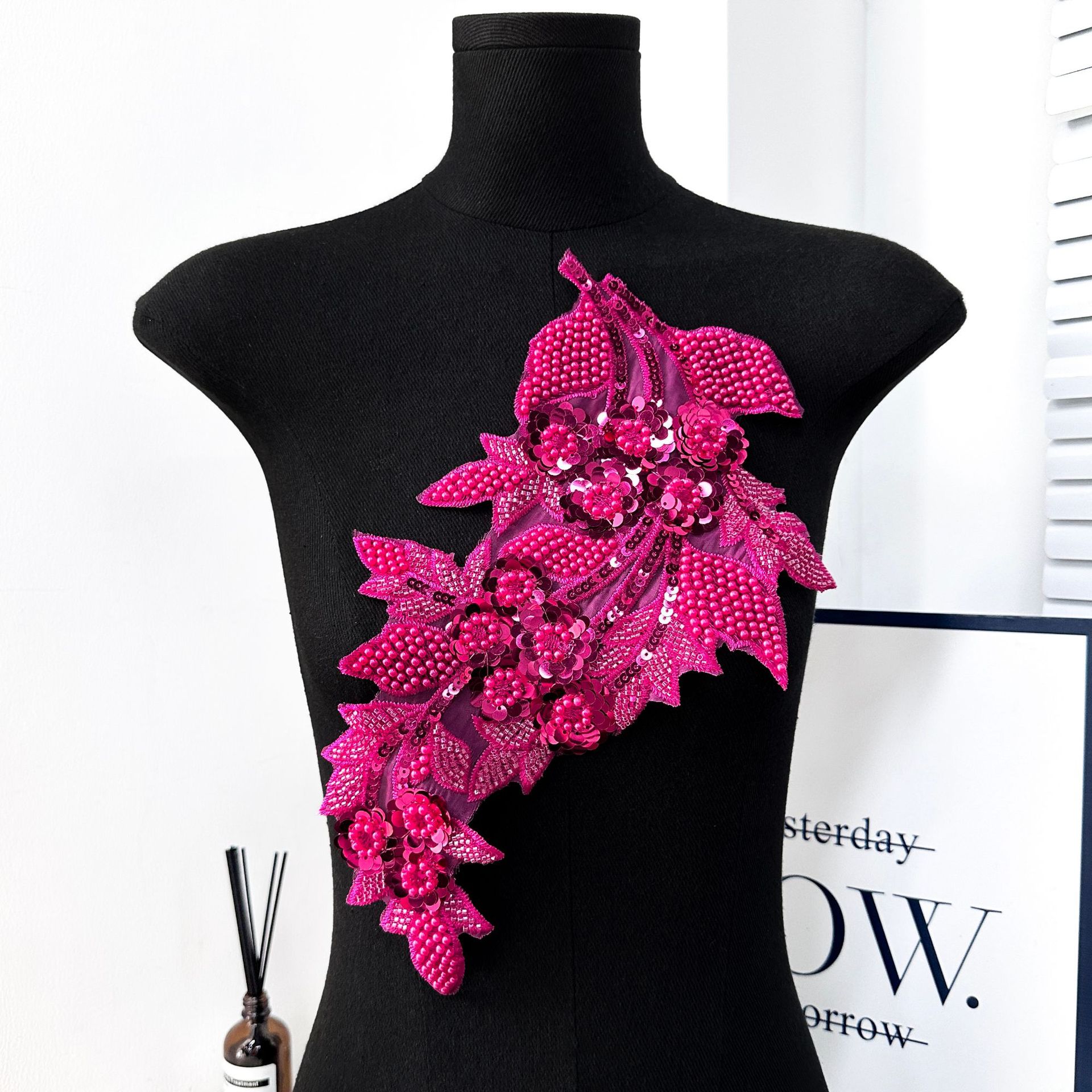 Cuántas perlas bordadas flores de fabricación pesada DIY vestido de boda vestido de noche vestido de baile accesorios de ropa image 23