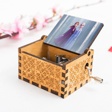 手摇音乐盒艾莎麋鹿水晶球爱莎公主女孩生日儿童情人节八音盒