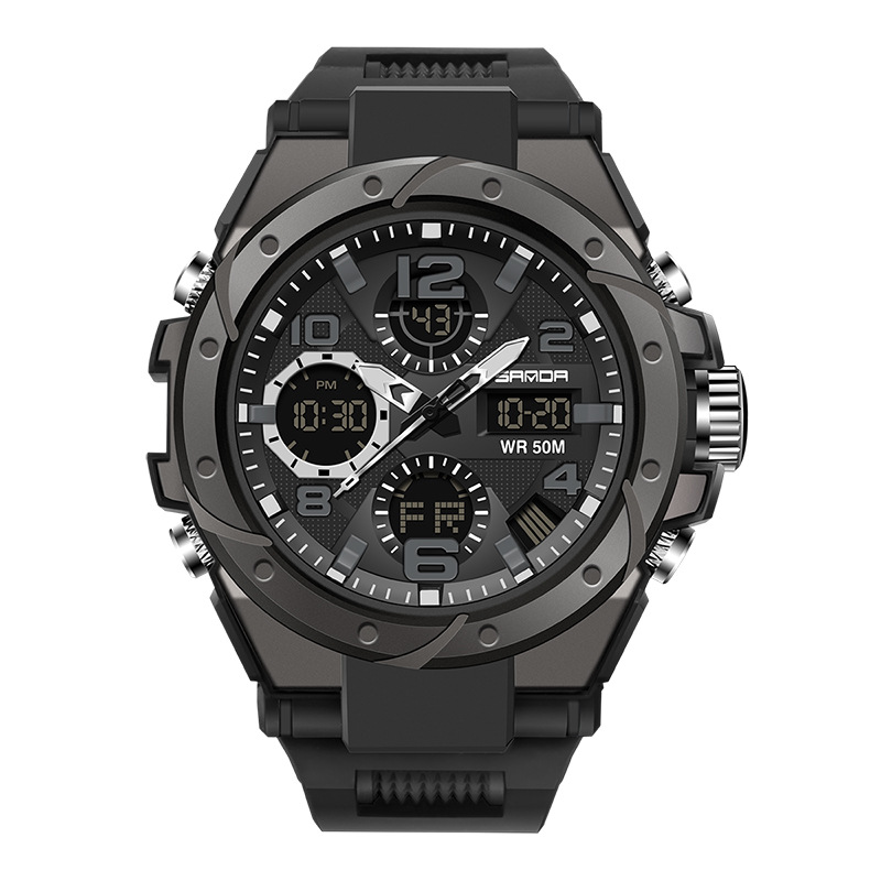 Reloj electrónico de los hombres personalizados de moda deportes al aire libre impermeable reloj luminoso LED multifuncional reloj de estudiante Masculino