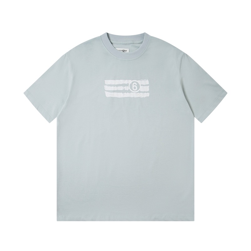 マギラスタイルMM6半袖連名金破れ穴刺繍小衆ゆるい男女tシャツmalsonmarglela|undefined