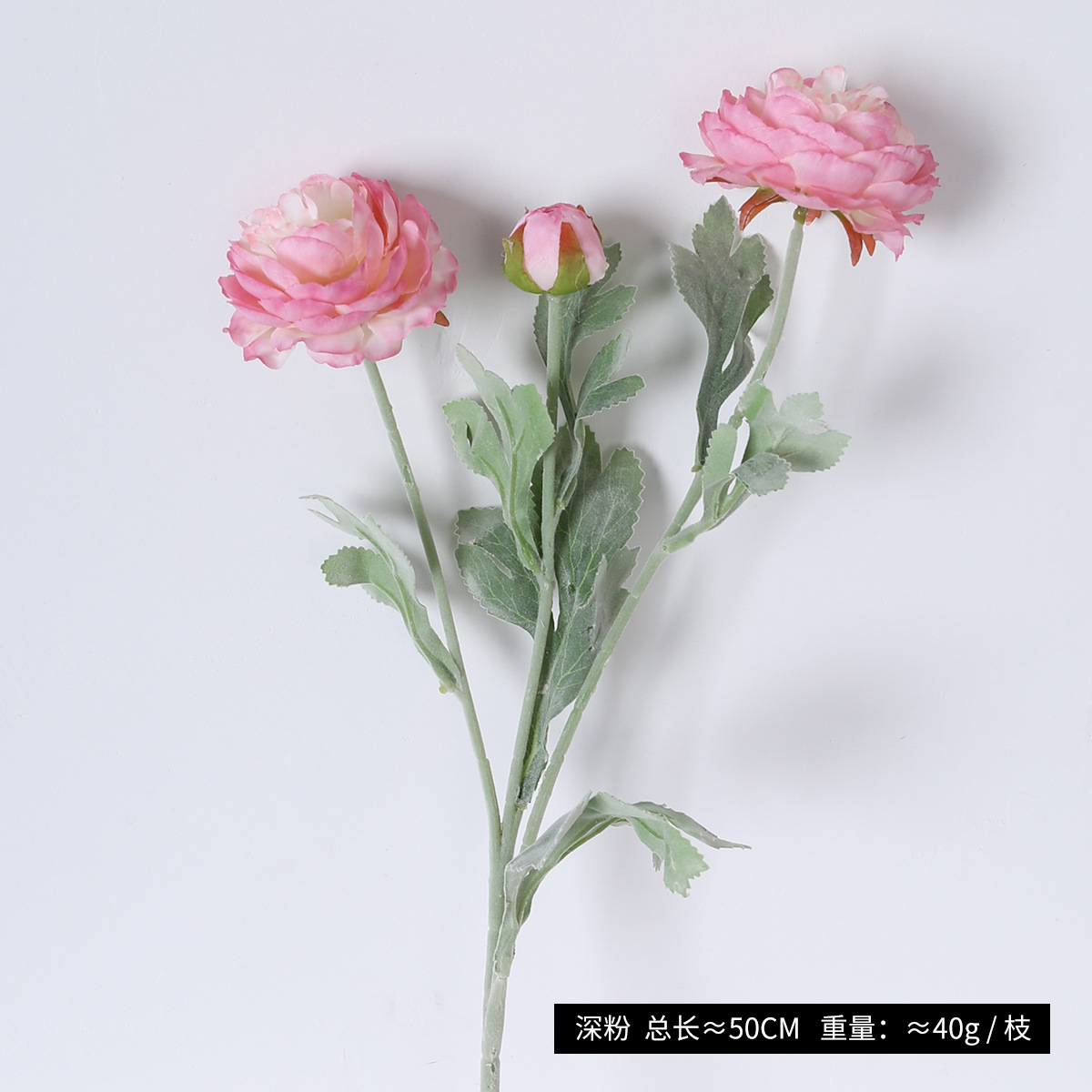 Flores de peonía extranjera de alta gama flocado 3 flores de loto de rocío decoración del hogar adornos falsos flores en vivo flores de simulación al por mayor