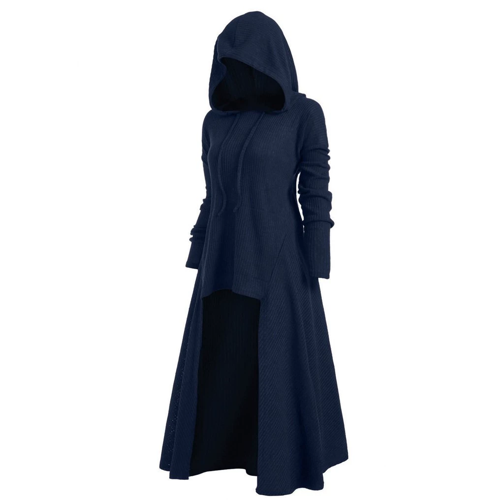Long long-sleeve, retro hoody, trench coat, sweater, 2022, (Cross-border trading), halloween, plus size