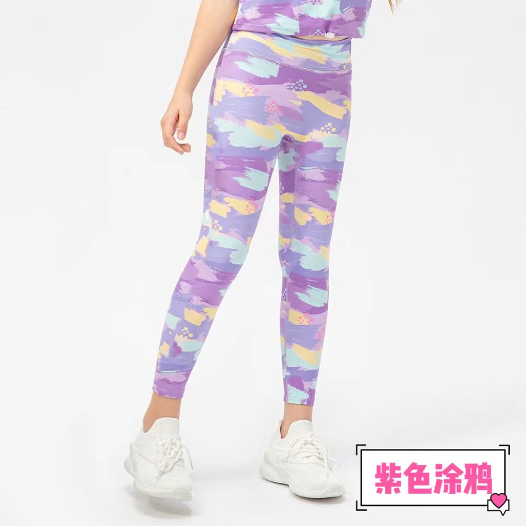 Leggings de tiburón para niñas de secado rápido primavera y otoño deportes para niños pantalones cortos verano hielo seda delgada pantalones de yoga para niños grandes