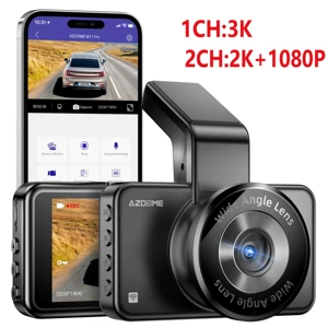AZDOME M17PO İkili Lens Bluetooth Səsli İdarəetmə HD Avtomobil Qara Qutusu APP