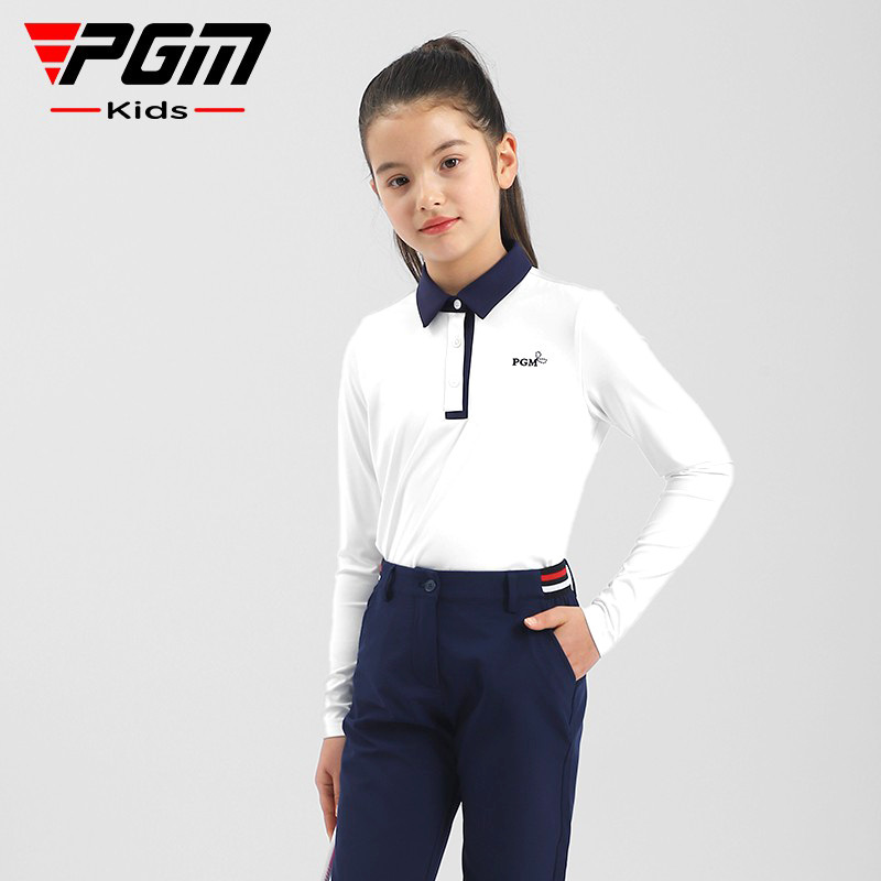 PGM children golf clothing girls long sleeve comfortable soft skin color matching design fashion Sports children's clothing PGM children golf clothing girls long sleeve comfortable soft skin color matching design fashion Sports children's clothing