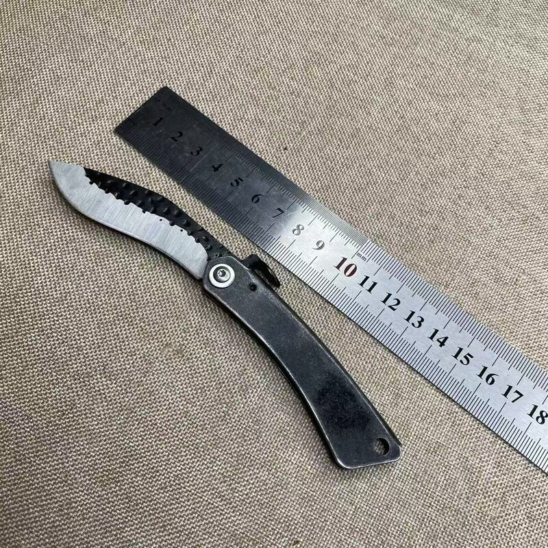 Black Dog Leg Mini All-Steel Knife Sharp Portable Fruit Knife Meat Knife Camping Hand Meat Knife Multifunctional Knife