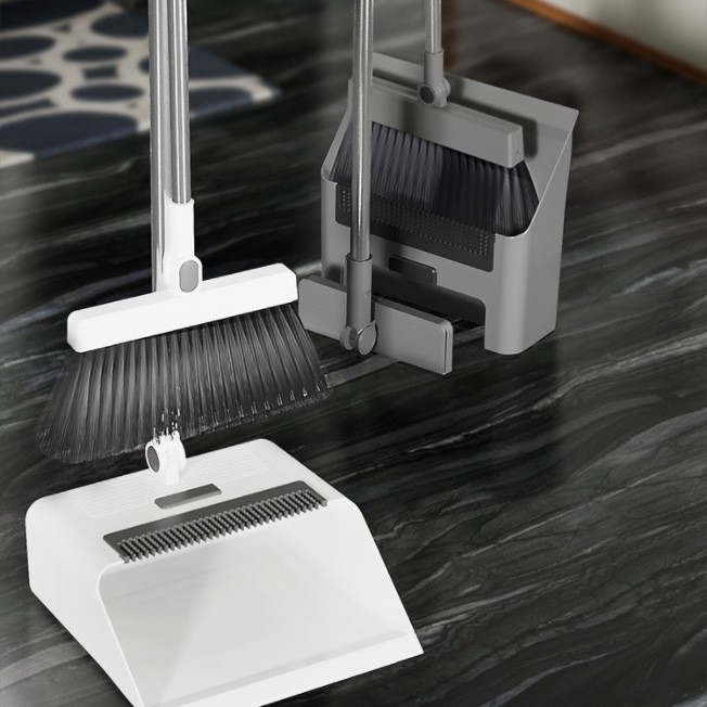 Limpieza doméstica de acero inoxidable escoba set espesa plegable cuatro en uno cepillo de limpieza de limpieza de agua combinación de cepillo de lana suave