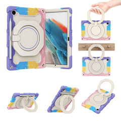 Suitable for Samsung S9ultra tablet case S87 protective case A9 anti-fall A8A7 crossbody holder pen slot silicone portable