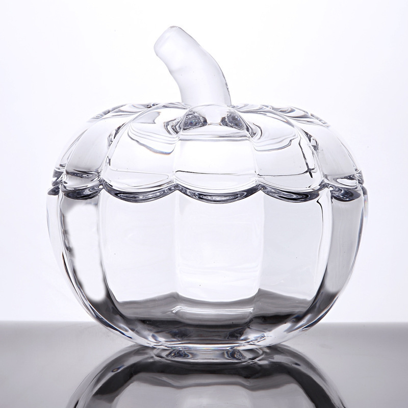Creative Candy Jar Small Pumpkin Glass Sugar Jar Storage Jar with Lid Transparent Sealed Box Decorative Ornaments Wholesale Creative Candy Jar Small Pumpkin Glass Sugar Jar Storage Jar with Lid Transparent Sealed Box Decorative Ornaments Wholesale