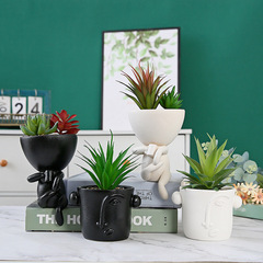 Nordic simulation succulent ceramic planter living room decoration home ornament creative office desktop green plant small pot