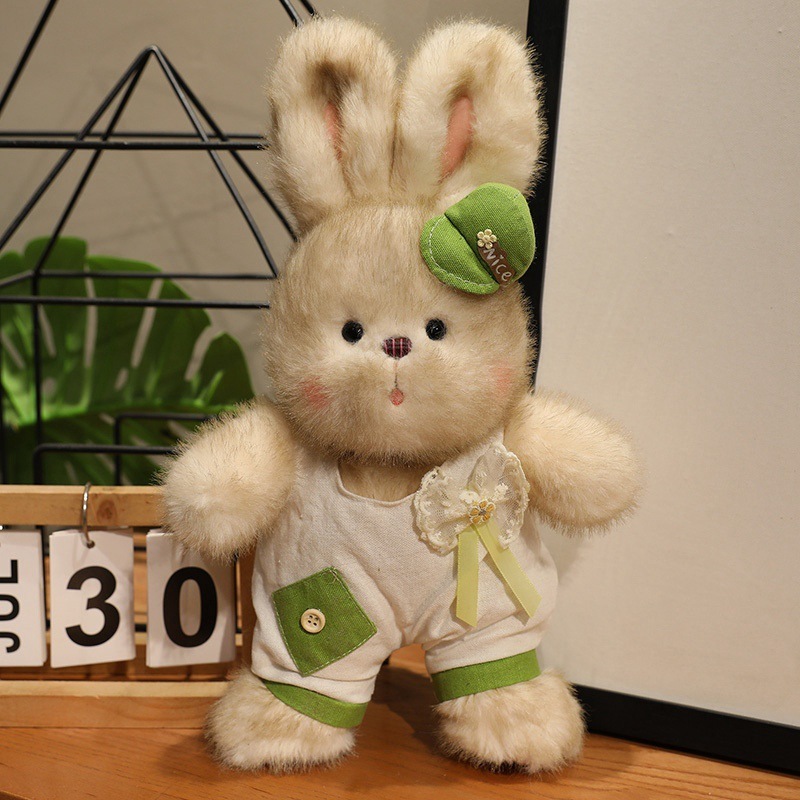 新しい本物のかわいいウサギの人形スポーツグレーウサギぬいぐるみ誕生日プレゼント子供のなだめる人形|undefined