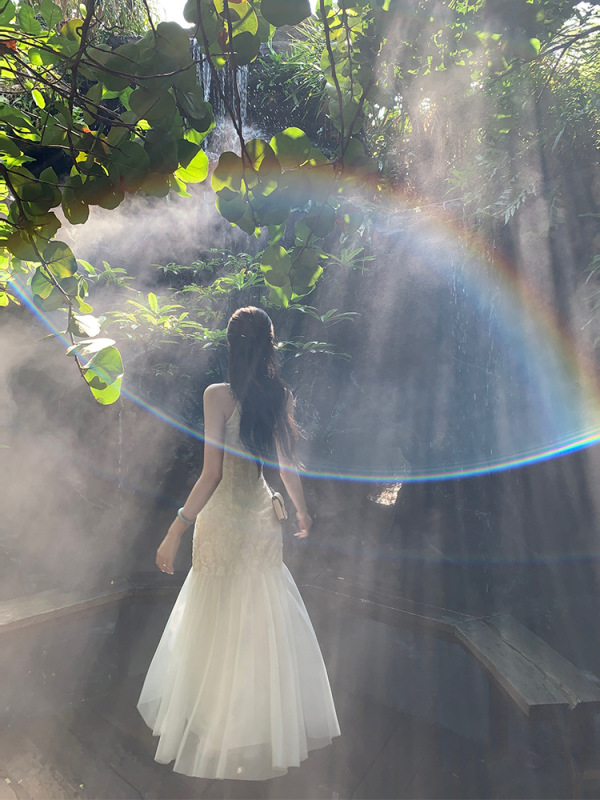 新中式国风EIA一尧【流仙裙】气质提花旗袍女春挂脖连衣裙两件套|undefined