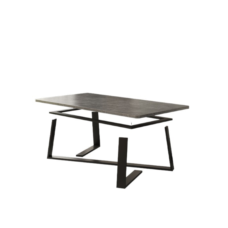 Mesa de té de roca al por mayor sala de estar doméstica nueva mesa pequeña simple de estilo italiano mesa de té de oficina de lujo