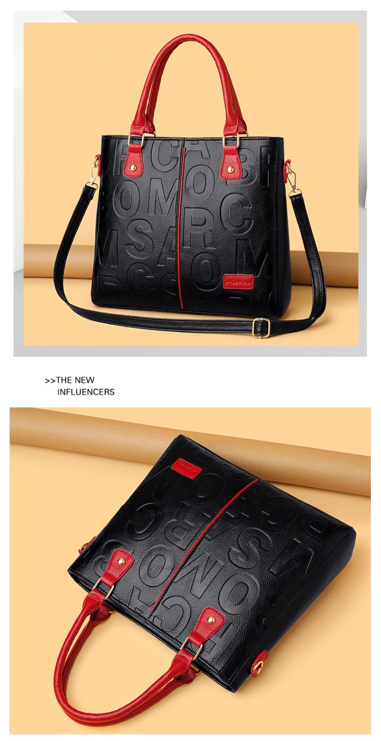 Women's Crossbody Tote Bag With Soft Embossed Leather Texture_voghion.com