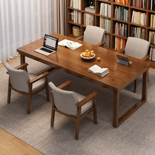餐桌客厅长书桌子客厅家用现代简易双人工作写字台台式电脑办公桌