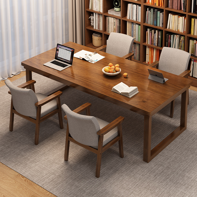 客廳大長書桌實木去客廳化桌子工作檯家用雙人電腦桌寫字檯辦公桌