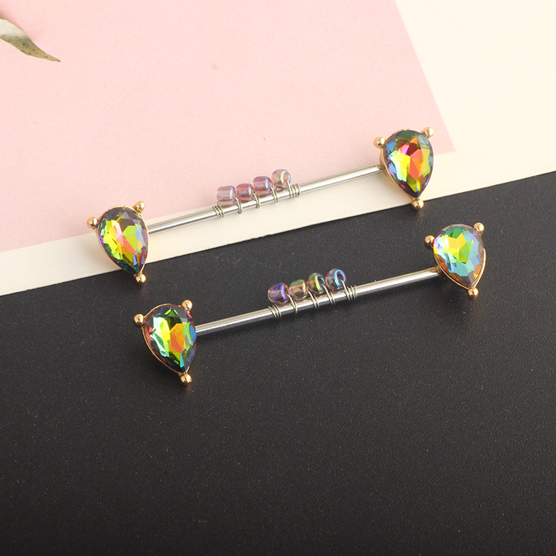 316L Titanium Steel Exaggerated Lady Ear Bone Nail Punk Wind Retro Long Earring detail image 16
