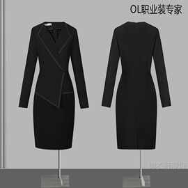 职业西装连衣裙不规则珠宝店教师前台正装收腰气质女气质接待批发