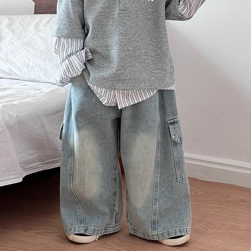 Nuevos pantalones de primavera y otoño para niños, pantalones de primavera para niños, pantalones casuales fritos de moda, pantalones sueltos de moda
