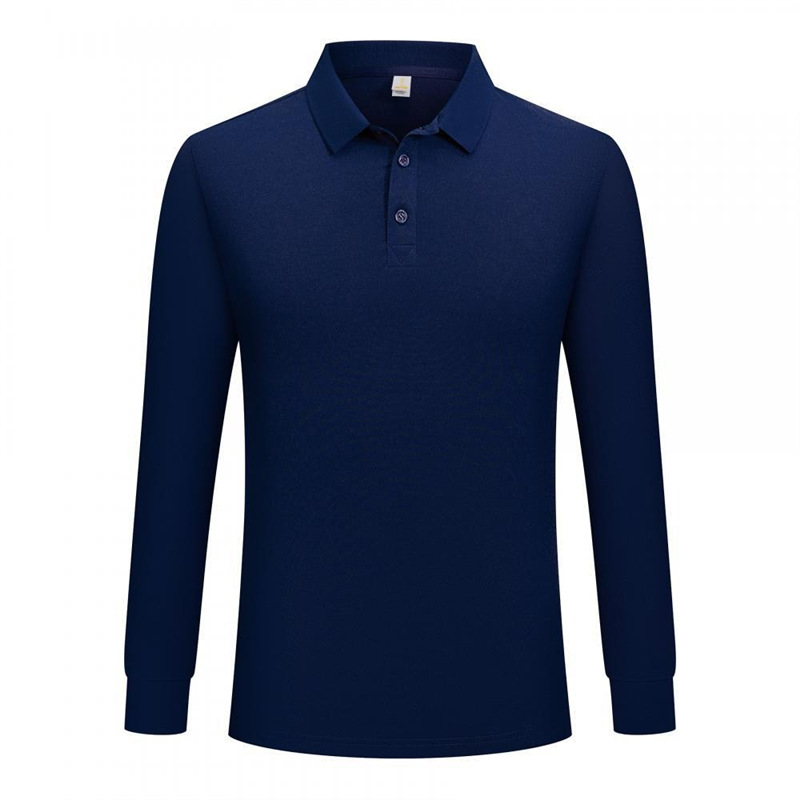 Primavera y otoño transfronterizos polo, ropa de trabajo de manga larga, logotipo impreso personalizado, camiseta de bordado, camiseta de comercio exterior, camiseta de publicidad para hombres y mujeres