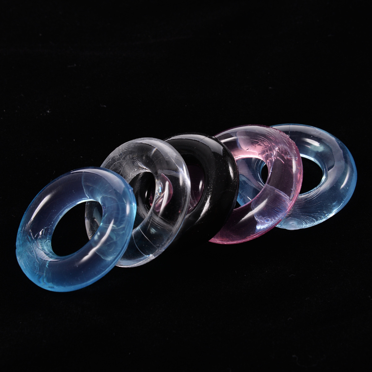 Caterpillar Crystal Delay Ring TPE Locking Sun Ring Adult Toy — detail image 56
