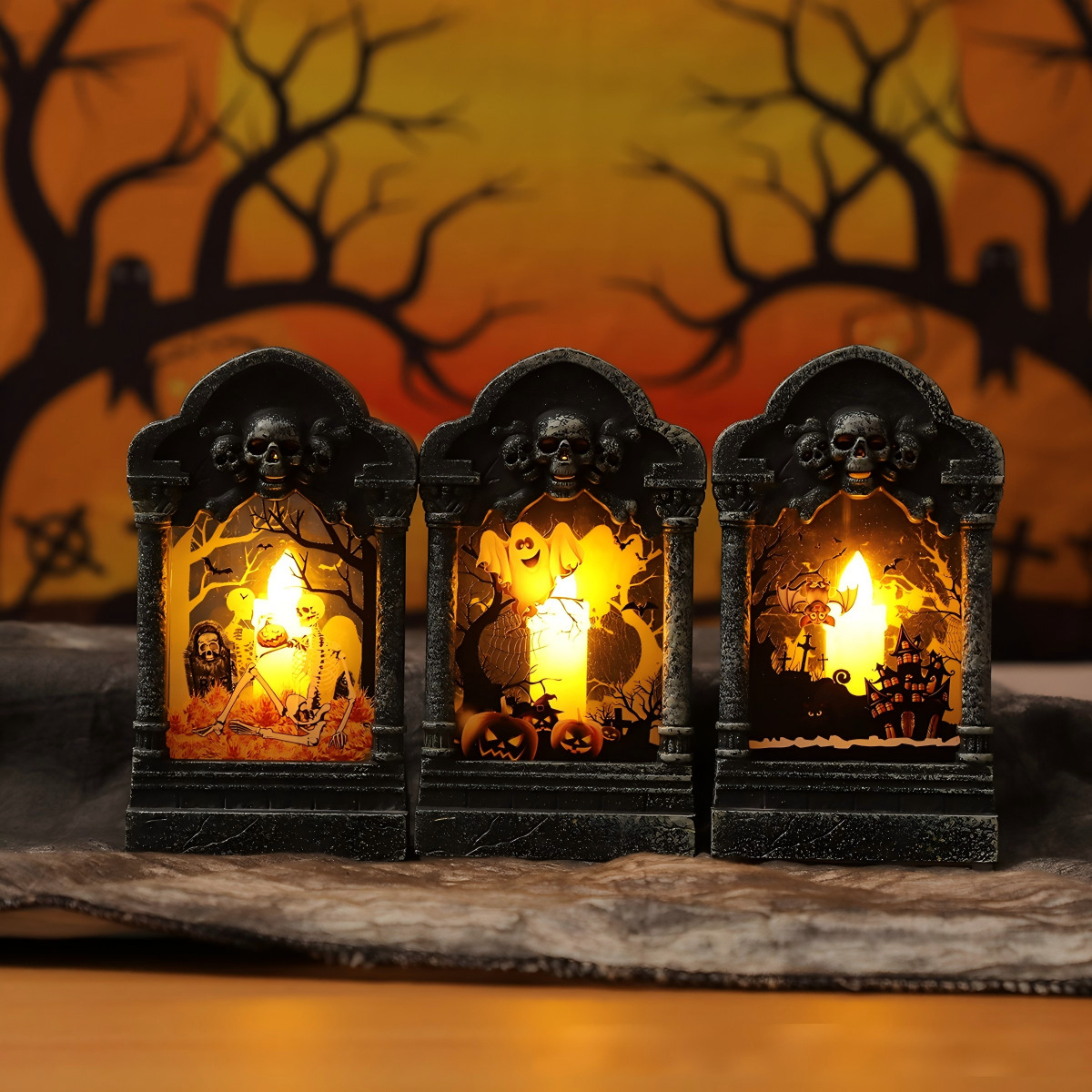 Tombstone Halloween House embrujado bar escenario de terror Tombstone espuma luminosa Tombstone Halloween accesorios de fotografía Tombstone