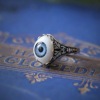 Hecheng manufacturer directly sells European and American Gothic rock all -around eyeball creative cat eye stone alloy casting men's ring