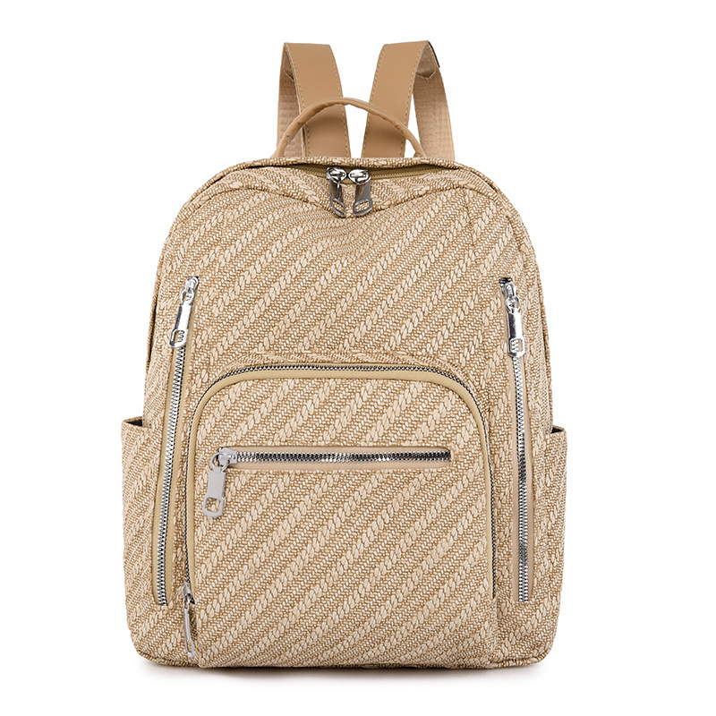 Ventas directas de fábrica 2024 primavera nueva mochila simple de color sólido para mujer mochila de viaje de gran capacidad para viajeros urbanos