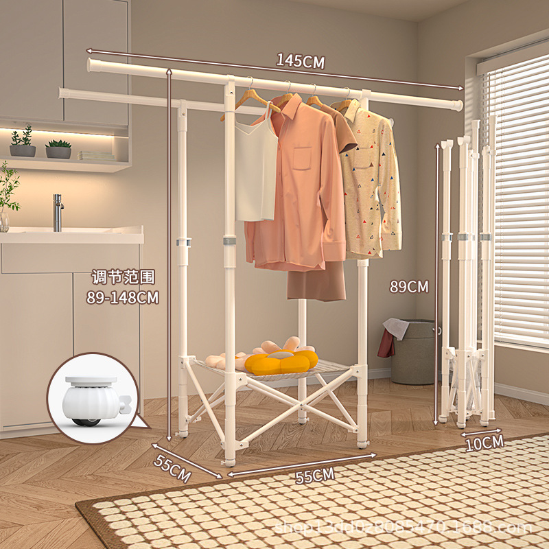 메쉬 휠이 있는 25개의 원형 이중 극 의류 건조대