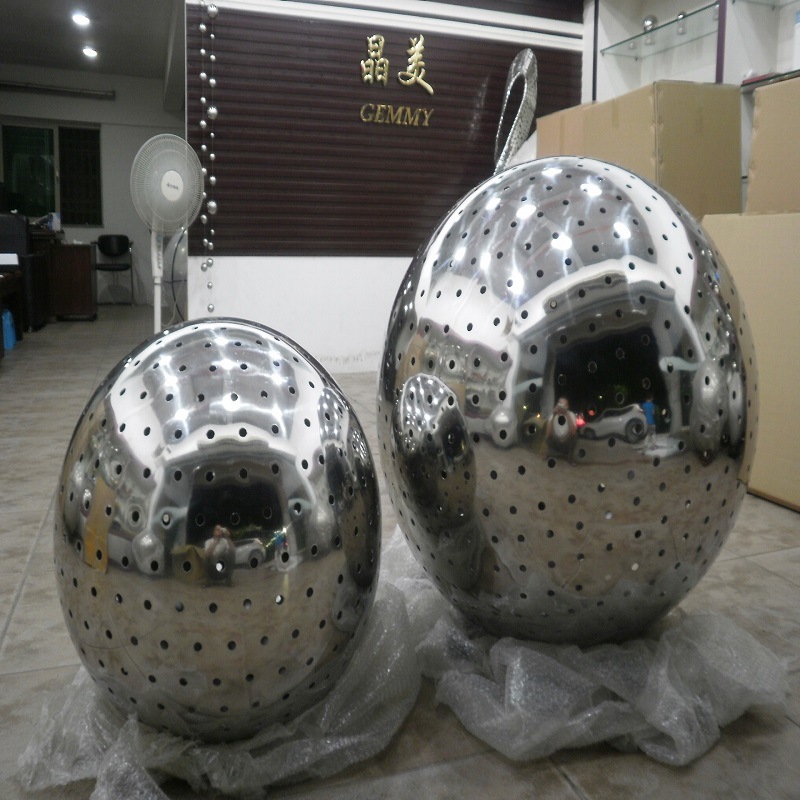 揭阳厂家直供不锈钢空心球 公园广场酒店艺术摆件大量生产