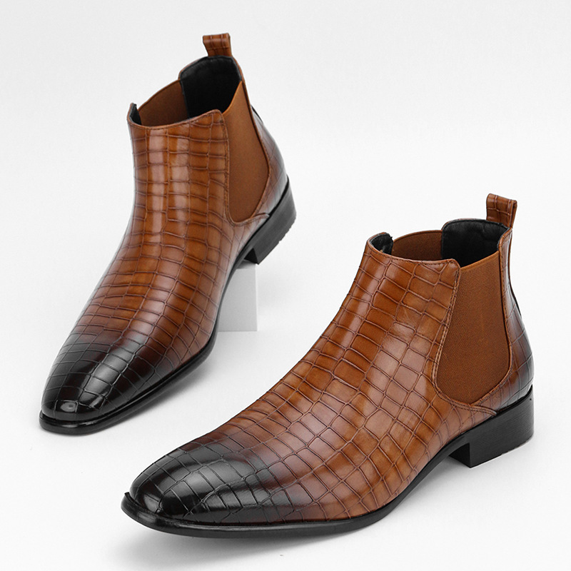 Stivali da uomo Scarpe da uomo con testa quadrata piccola tutti gli stivaletti da uomo alla moda_voghion.com