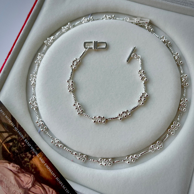 复古素金银色项链 手工铜镀18k真金 高级感轻奢经典vintage中古|undefined