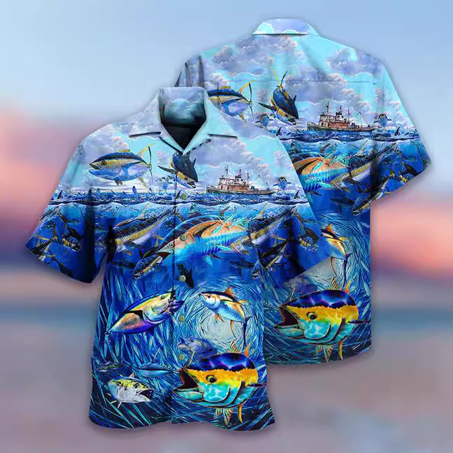 Camisa de cuello cubano impresa en 3D, tienda de fabricantes de hombres, estación independiente de verano de moda, patrón de venta caliente, ropa de hombre de playa hawaiana