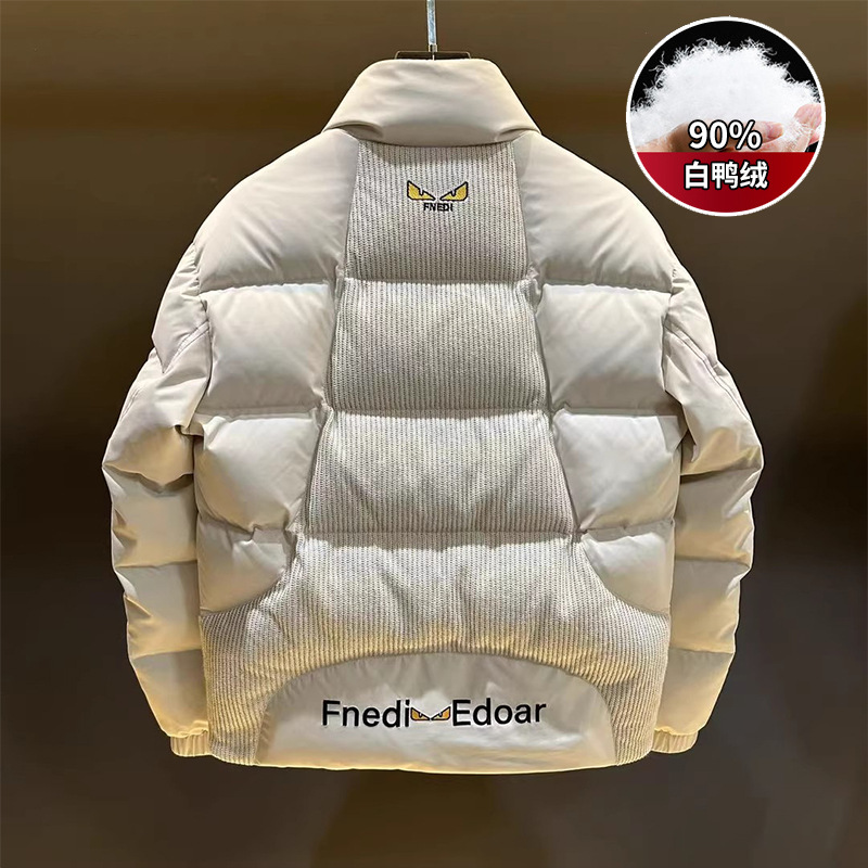 European Men's Fashion High-End 90 White Duck down Lightweight down Jacket 2025 New Winter Light Luxury Stylish Coat