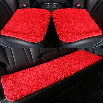 four-season car cushion four-season | Seat cushion, seat cover - red-encryption-caterpillar-small-three-pieces
