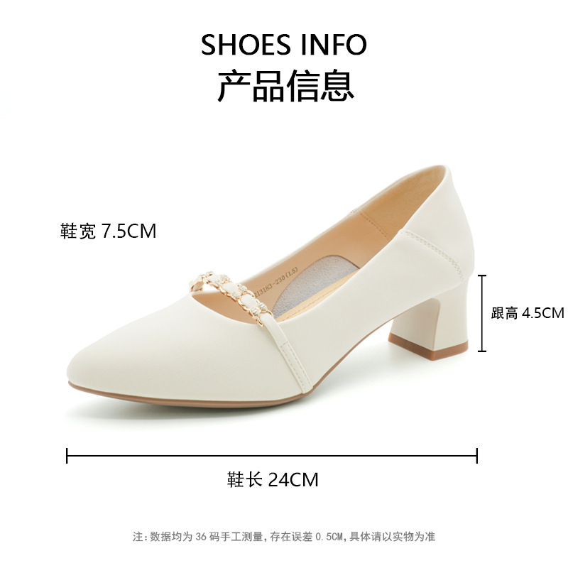 Gomeqi 新しい女性用ハイヒールシューズ 2025 秋フレンチポインテッドトゥパンプス女性の厚いヒールメリージェーン小さな革靴|undefined