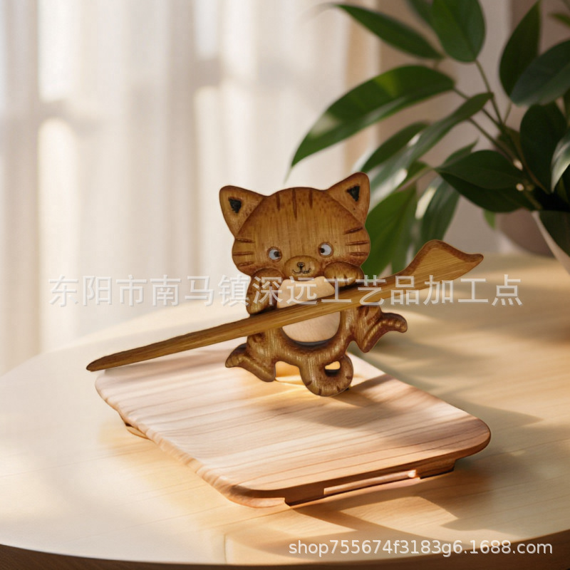 New Wooden Animal Brooch Cute Gift Autumn and Winter Knitted Sweater Scarf Fixed Decorative Pin Buckle