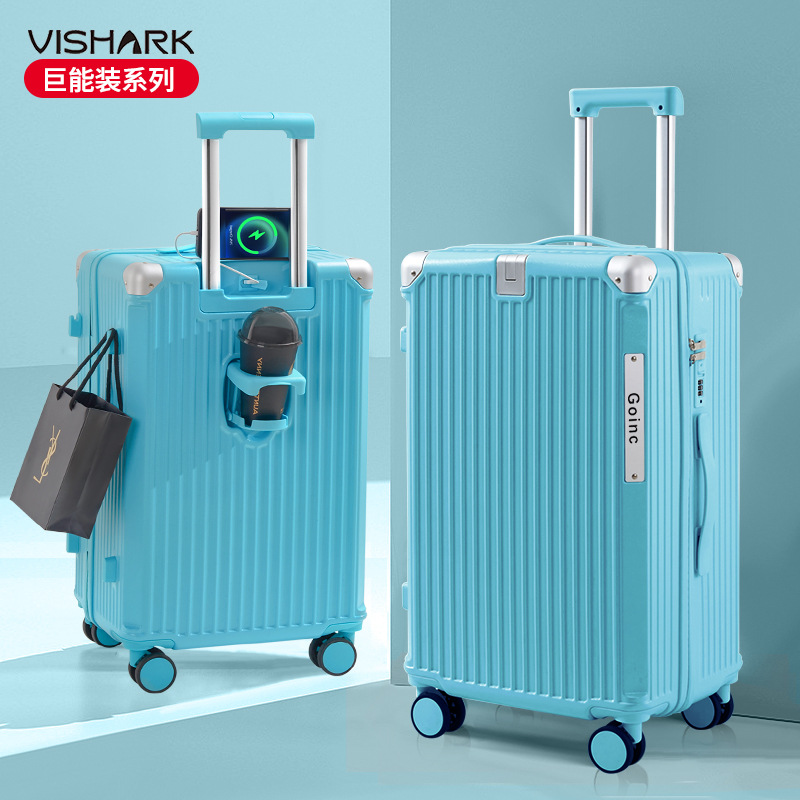 Maleta multifuncional para PC de alto valor Maleta trolley de moda para mujer Maleta de embarque para hombre Maleta de contraseña fuerte y duradera