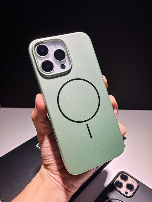 苹果16promax手机壳磁吸超薄iPhone17纯色磨砂细圈14大孔15保护壳|undefined