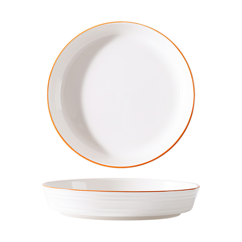 Vivir de moda plato de comedor de alto valor plato de cerámica conjunto de platos domésticos de alta calidad plato de flores asado plato de platos image 5