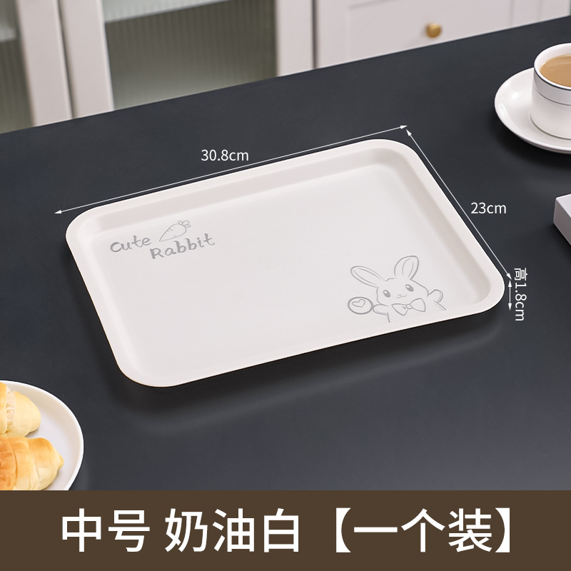 bandeja de plástico rectangular doméstica de cocina bandeja de té de refresco de frutas bandeja de té de almacenamiento simple anti-caída bandeja de barbacoa anti-sucia