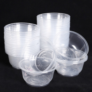 Factory Direct wholesale disposable bowl soup bowl plastic round commercial thickened takeaway packing bowl blister environmental protection Bowl