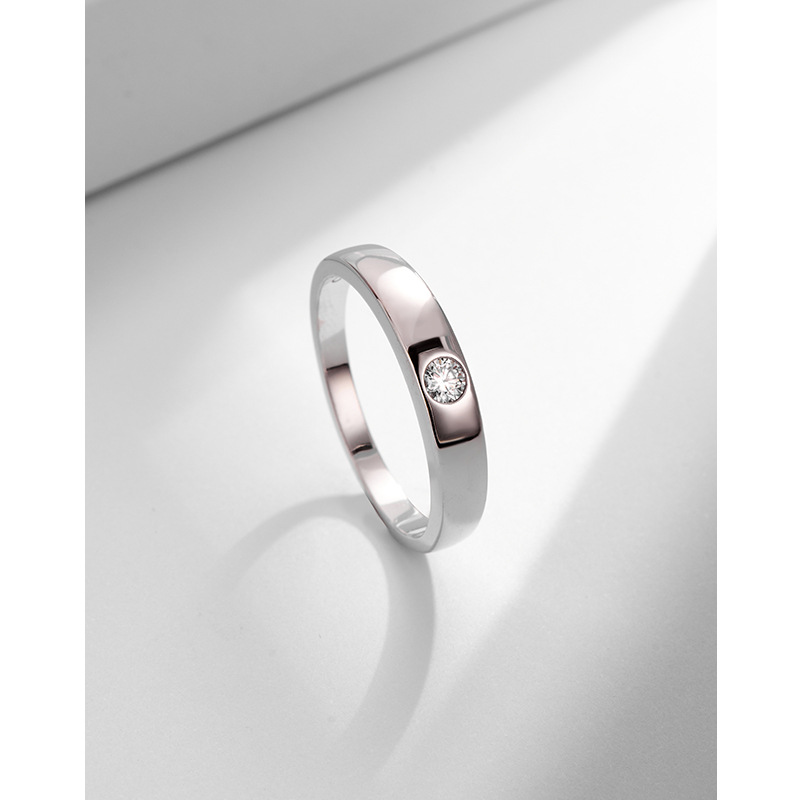 Productos genuinos moissanite anillo personalizado de los hombres S925 plata esterlina pareja anillo de bodas regalo brillante anillo de diamantes Día de San Valentín