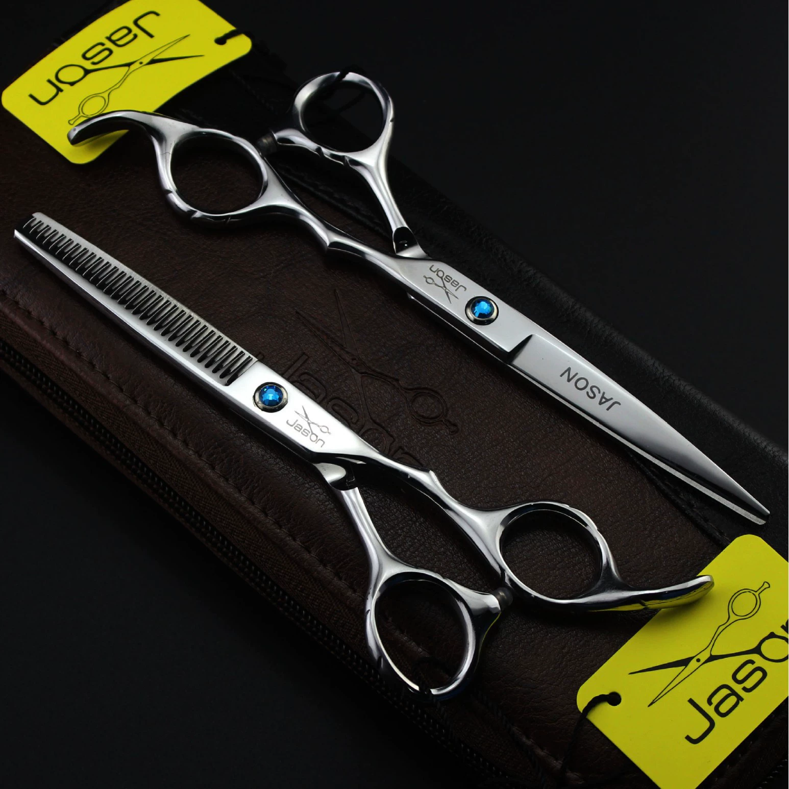 JASON/JASON HA-03 Парикмахерские ножницы с зеленым кирпичом Парикмахерские ножницы Плоские ножницы Ножницы Liu Hai Зубные ножницы Тонкие ножницы