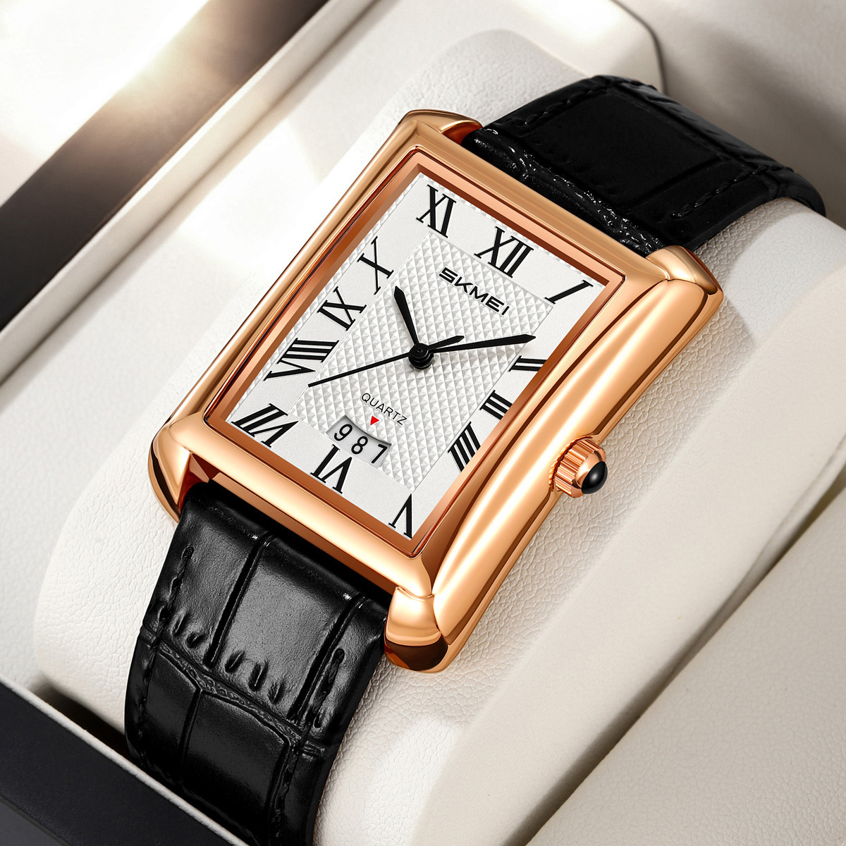 Momento de moda simple reloj de hombre correa reloj de negocios impermeable calendario reloj de cuarzo comercio exterior transfronterizo al por mayor