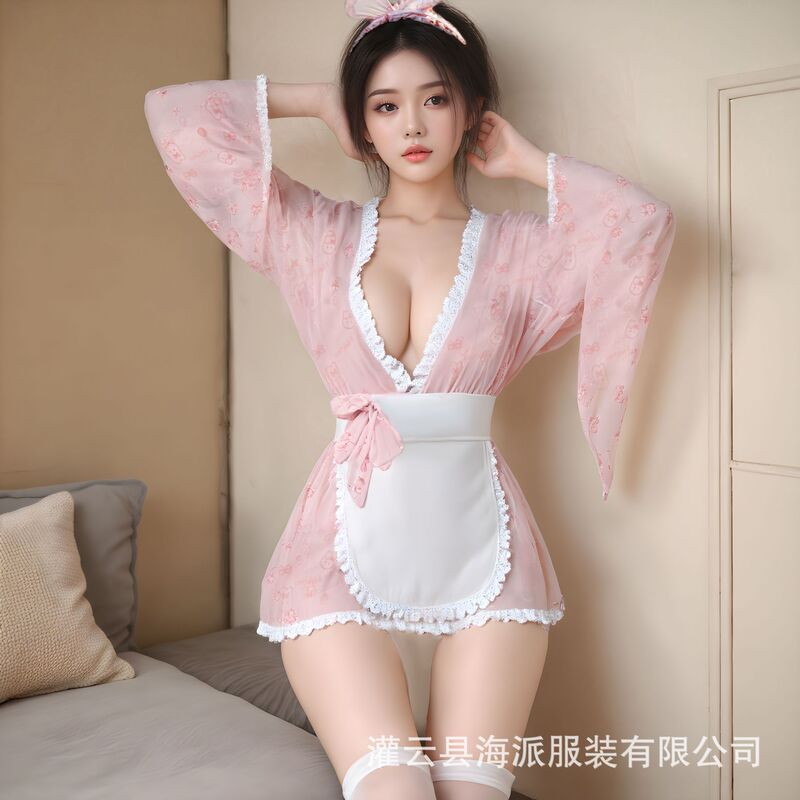 plus size Kimono Japanese Style Pure Desire Private Printed Bunny Bow Sexy Underwear Kimono Uniform New Style Sexy plus size Kimono Japanese Style Pure Desire Private Printed Bunny Bow Sexy Underwear Kimono Uniform New Style Sexy