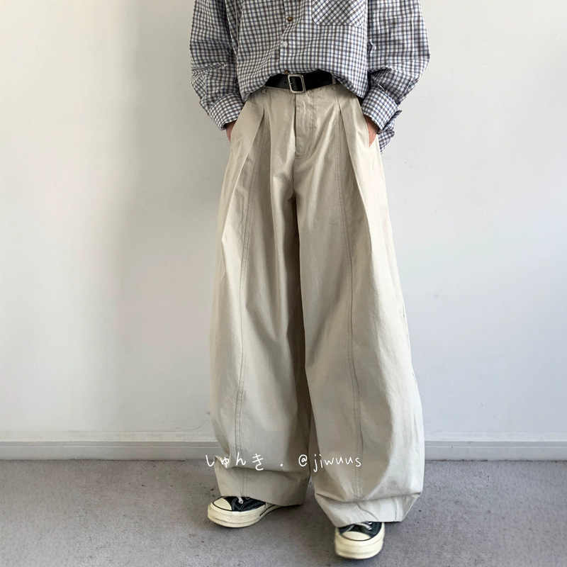 American-Style Casual High-End Canvas Work Pants Unisex Versatile Cleanfit Wide-Leg Pants American-Style Casual High-End Canvas Work Pants Unisex Versatile Cleanfit Wide-Leg Pants